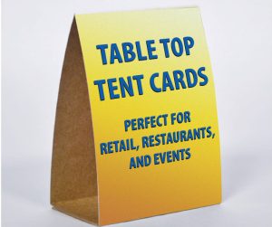 Tent Cards Table Tents San Diego